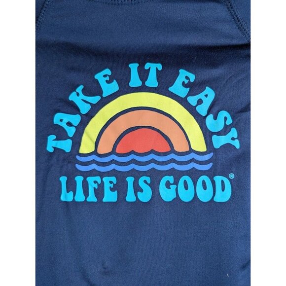 Life is Good Rash Guard Kids Size Medium Long Sleeve UPF Summer Beach Swim NEW - Picture 2 of 7